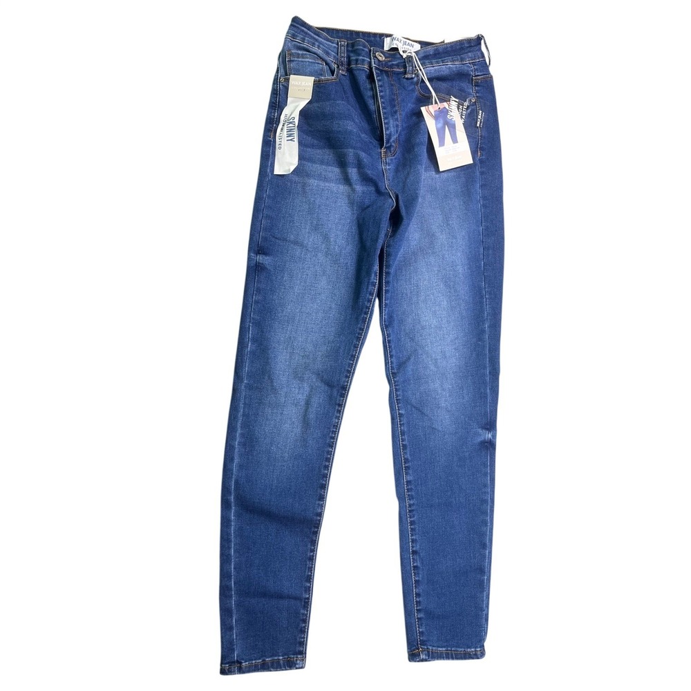 Wax Jean Collection Women's 7/28 Skinny High Waisted Jeans Medium Blue NWT 90286